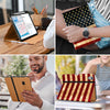 DTTO iPad 10th Generation Case 10.9 Inch 2022, Premium Leather Business Folio Stand Cover with Pencil Holder - Auto Wake/Sleep and Multiple Viewing Angles, Brown