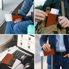 DTTO Passport Holder Cover Wallet, Premium PU Leather RFID Blocking Travel Wallet Case with Vaccine Card Slot for Women Men, Brown Black