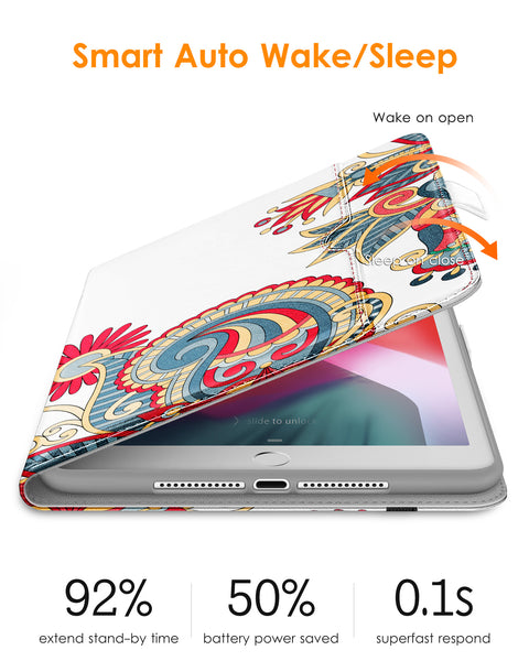 DTTO for iPad 9.7 Inch 5th/6th Generation 2018/2017 Case with Apple Pencil Holder, Premium Leather Folio Stand Cover Case for Apple iPad 9.7 inch, Also Fit iPad Pro 9.7/Air 2/Air - Black