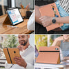 DTTO iPad 10th Generation Case 10.9 Inch 2022, Premium Leather Business Folio Stand Cover with Pencil Holder - Auto Wake/Sleep and Multiple Viewing Angles, Brown