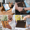 DTTO iPad 10th Generation Case 10.9 Inch 2022, Premium Leather Business Folio Stand Cover with Pencil Holder - Auto Wake/Sleep and Multiple Viewing Angles, Brown