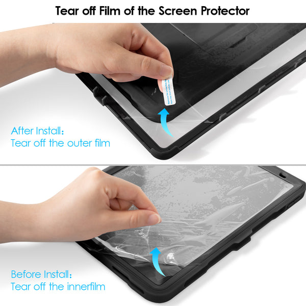 DTTO New iPad Pro 11 inch Case 2022(4th Gen)/2021(3rd Gen), [Screen Protector] Dual Layer Full Body Protection Cover with Pencil Holder, Also Fit iPad Pro 11’’ 2020&2018/iPad Air 5/Air 4 - Black