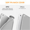DTTO iPad 9th/ 8th/ 7th Generation 10.2 Case, Lightweight Soft TPU Back for iPad 10.2 Inch (2021/2020/2019) [Auto Wake/Sleep + Trifold Stand] - Rose Gold