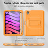 DTTO Shockproof Case for iPad Mini 6 2021, Dual Layer Full Body Tough Rugged Stand Cover Case, Built-in Screen Protector and Pencil Holder for iPad Mini 6 8.3 inch 2021 Release, Deep Black