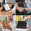 DTTO iPad 10th Generation Case 10.9 Inch 2022, Premium Leather Business Folio Stand Cover with Pencil Holder - Auto Wake/Sleep and Multiple Viewing Angles, Brown