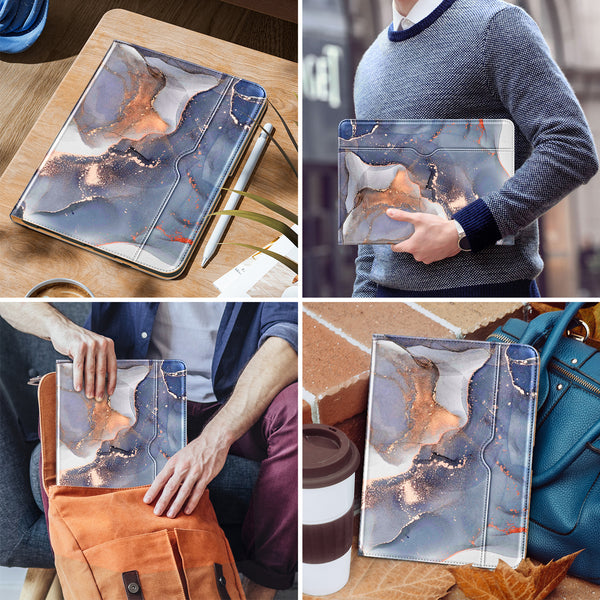 DTTO iPad Pro 12.9 6th / 5th / 4th / 3rd Generation Case 2022/2021/2020/2018, Premium Leather Folio Stand Cover with Built-in Apple Pencil Holder -Auto Wake/Sleep and Multi Viewing Angles,Brown