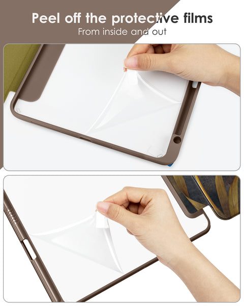 DTTOCASE iPad 10th Generation Case 2022, iPad 10.9 Inch Case with Clear Transparent Back and TPU Shockproof Frame Cover [Built-in Pencil Holder, Support Auto Sleep/Wake] -Watermelon