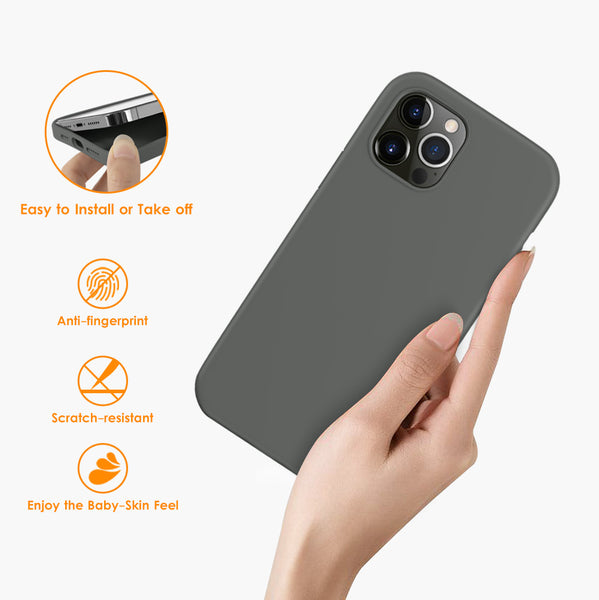 DTTO Compatible with iPhone 12/12 Pro Case,Shockproof Silicone [Romance Series] Cover [Enhanced Camera and Screen Protection] with Honeycomb Grid Cushion for iPhone 12 6.1” 2020,Midnight Green