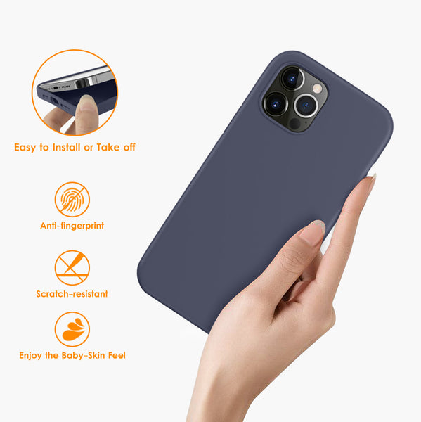 DTTO Compatible with iPhone 12/12 Pro Case,Shockproof Silicone [Romance Series] Cover [Enhanced Camera and Screen Protection] with Honeycomb Grid Cushion for iPhone 12 6.1” 2020,Midnight Green