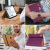 DTTO iPad 10th Generation Case 10.9 Inch 2022, Premium Leather Business Folio Stand Cover with Pencil Holder - Auto Wake/Sleep and Multiple Viewing Angles, Brown