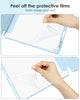 DTTOCASE iPad Pro 12.9 Case 6th / 5th / 4th / 3rd Generation 2022/2021 / 2020/2018,12.9 inch Clear Back Cover[Built-in Pencil Holder,Auto Sleep/Wake,Camera Protection] for iPad Pro-Blue Purple