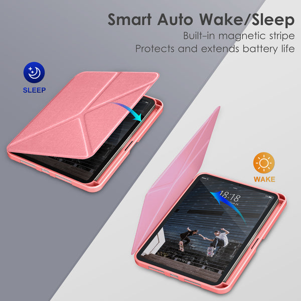 DTTO Case for iPad Mini 6th Gen 8.3 Inch 2021 with Pencil Holder, Multi - Angle Magnetic Standing Cover with TPU Back Shell [Auto Wake/Sleep], Black