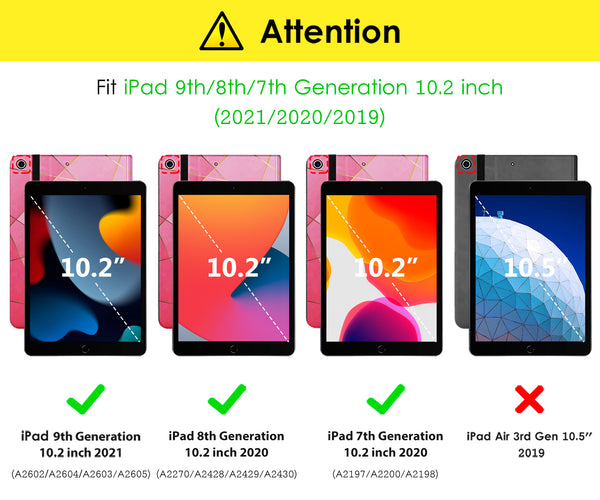 DTTO iPad 9th/8th/7th Generation 10.2 Inch Case 2021/2020/2019, Premium Leather Business Folio Stand Cover with Built-in Apple Pencil Holder - Auto Wake/Sleep and Multiple Viewing Angles, Blue