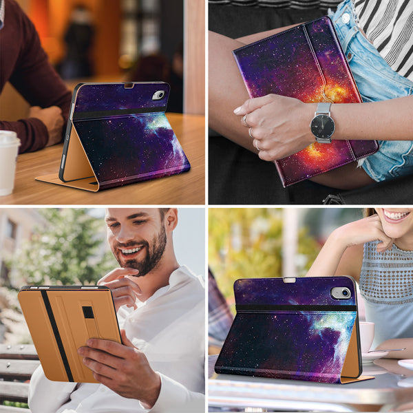 DTTO iPad Air 5th Generation Case (2022) / iPad Air 4th Generation Case (2020) 10.9 Inch, Premium Leather Business Folio Stand Cover with Pencil Holder [2nd Pencil Charging] for iPad Air 5/4, Brown