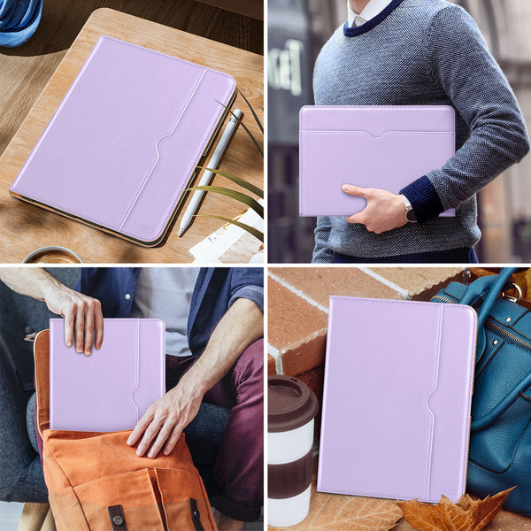 DTTO iPad Pro 12.9 6th / 5th / 4th / 3rd Generation Case 2022/2021/2020/2018, Premium Leather Folio Stand Cover with Built-in Apple Pencil Holder -Auto Wake/Sleep and Multi Viewing Angles,Brown