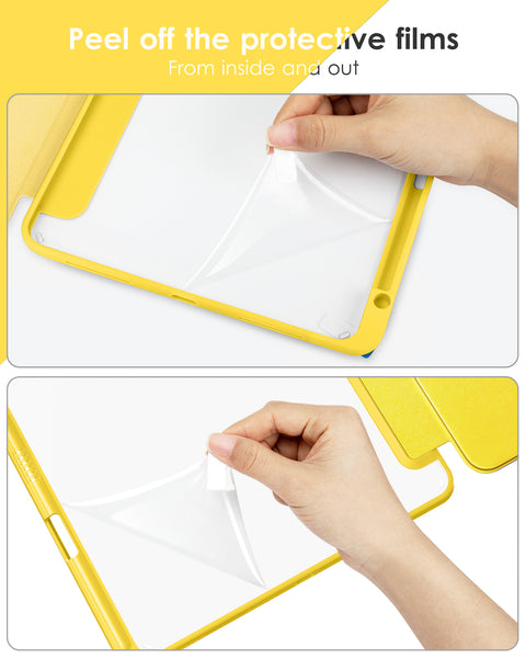 DTTOCASE iPad 10th Generation Case 2022, iPad 10.9 Inch Case with Clear Transparent Back and TPU Shockproof Frame Cover [Built-in Pencil Holder, Support Auto Sleep/Wake] -Watermelon