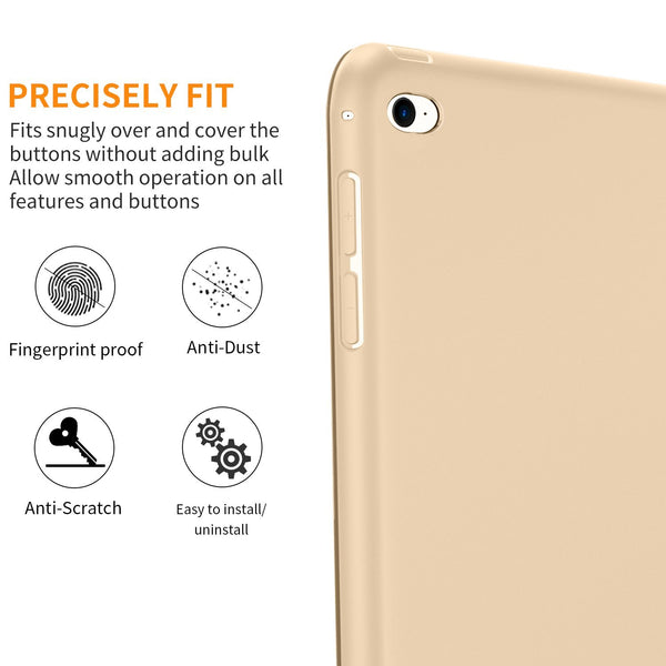 DTTO Case for iPad Mini 4,(Not Compatible with Mini 5th Generation 2019) Ultra Slim Lightweight Smart Case Trifold Stand with Flexible Soft TPU Back Cover for iPad mini4[Auto Sleep/Wake],Navy Blue