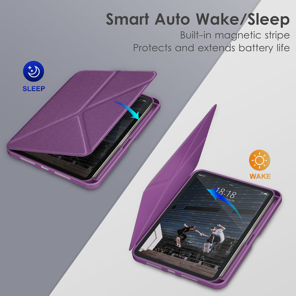 DTTO Case for iPad Mini 6th Gen 8.3 Inch 2021 with Pencil Holder, Multi - Angle Magnetic Standing Cover with TPU Back Shell [Auto Wake/Sleep], Black