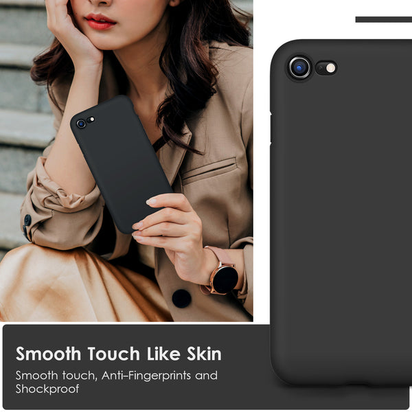 DTTOCASE for iPhone SE Case 2022/2020, iPhone 8 Case, iPhone 7 Case, Liquid Silicone Phone Case for iPhone SE 8 7 4.7 Inch, Colorful Silky-Soft Protective Cover for Girls Boys, and Women,Navy Blue