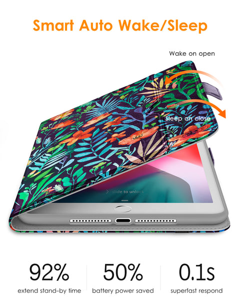 DTTO for iPad 9.7 Inch 5th/6th Generation 2018/2017 Case with Apple Pencil Holder, Premium Leather Folio Stand Cover Case for Apple iPad 9.7 inch, Also Fit iPad Pro 9.7/Air 2/Air - Black