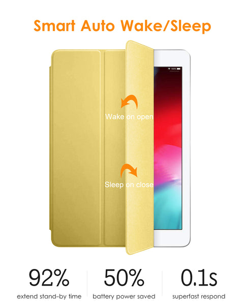 DTTO for iPad Air 1st Edition Case, (NOT for iPad Air 2 and Air 3) Ultra Slim Lightweight Smart Trifold Stand with Flexible Soft TPU Back Cover [Auto Sleep/Wake], Navy Blue