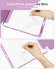 DTTOCASE iPad Pro 12.9 Case 6th / 5th / 4th / 3rd Generation 2022/2021 / 2020/2018,12.9 inch Clear Back Cover[Built-in Pencil Holder,Auto Sleep/Wake,Camera Protection] for iPad Pro-Blue Purple