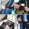 DTTO Passport Holder Cover Wallet, Premium PU Leather RFID Blocking Travel Wallet Case with Vaccine Card Slot for Women Men, Brown Black