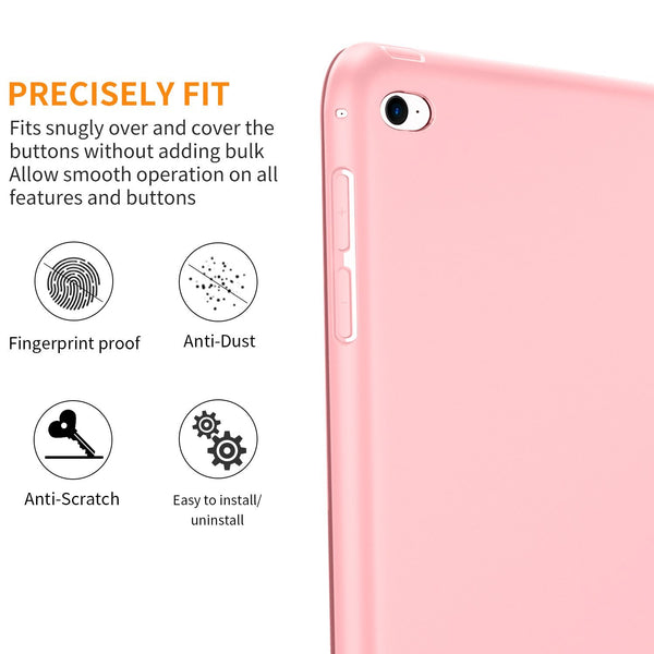 DTTO Case for iPad Mini 4,(Not Compatible with Mini 5th Generation 2019) Ultra Slim Lightweight Smart Case Trifold Stand with Flexible Soft TPU Back Cover for iPad mini4[Auto Sleep/Wake],Navy Blue