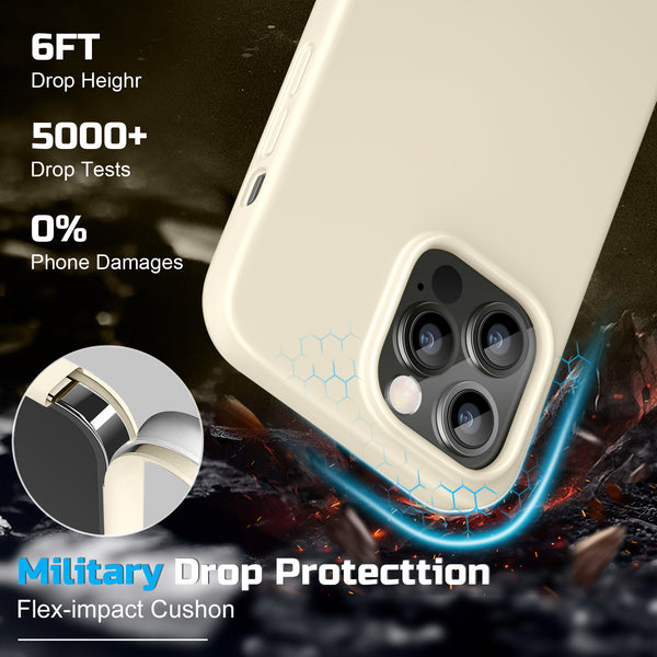 DTTO Compatible with iPhone 14 Pro Max Case, Ultra Slim Soft Premium Liquid Silicone [Military Grade Drop Protection] Full-Body Protective Bumper Phone Case for iPhone 14 Pro Max 6.7"(2022)- Orange