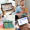 DTTO for Samsung Galaxy Tab A8 10.5 inch Case 2022, Premium Leather Business Folio Stand Cover with Built-in Hand Strap for Samsung Galaxy Tab A8 10.5’’ 2022 Model [SM-X200/X205/X207], Black