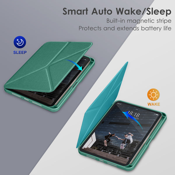 DTTO Case for iPad Mini 6th Gen 8.3 Inch 2021 with Pencil Holder, Multi - Angle Magnetic Standing Cover with TPU Back Shell [Auto Wake/Sleep], Black