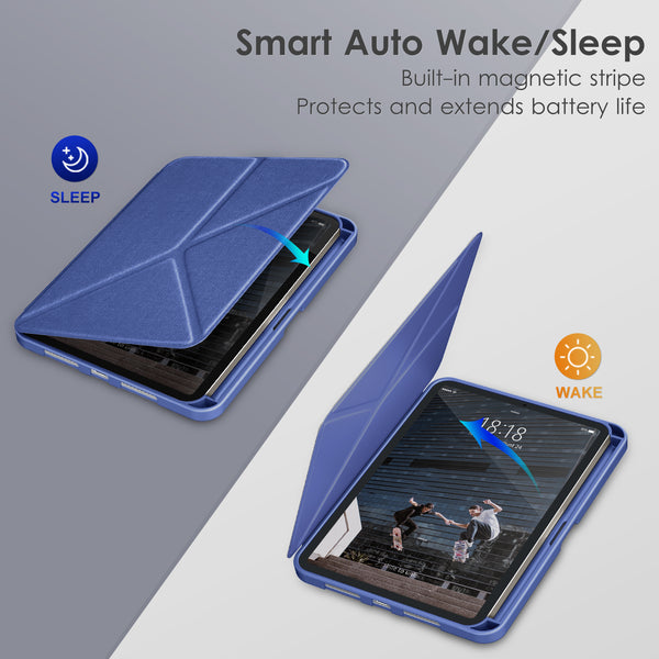 DTTO Case for iPad Mini 6th Gen 8.3 Inch 2021 with Pencil Holder, Multi - Angle Magnetic Standing Cover with TPU Back Shell [Auto Wake/Sleep], Black