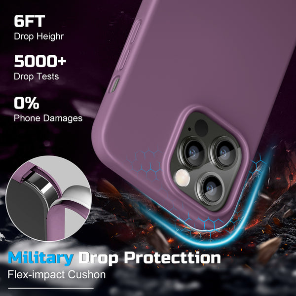 DTTO Compatible with iPhone 14 Pro Max Case, Ultra Slim Soft Premium Liquid Silicone [Military Grade Drop Protection] Full-Body Protective Bumper Phone Case for iPhone 14 Pro Max 6.7"(2022)- Orange