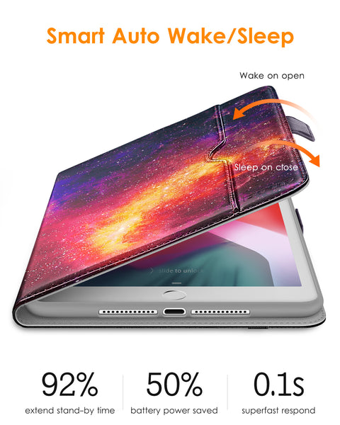 DTTO for iPad 9.7 Inch 5th/6th Generation 2018/2017 Case with Apple Pencil Holder, Premium Leather Folio Stand Cover Case for Apple iPad 9.7 inch, Also Fit iPad Pro 9.7/Air 2/Air - Black