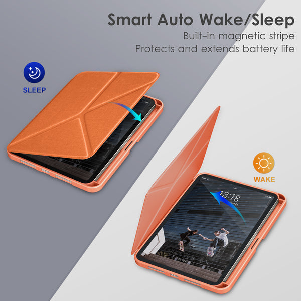 DTTO Case for iPad Mini 6th Gen 8.3 Inch 2021 with Pencil Holder, Multi - Angle Magnetic Standing Cover with TPU Back Shell [Auto Wake/Sleep], Black