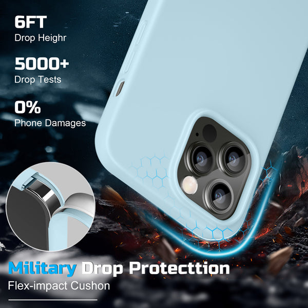 DTTO Compatible with iPhone 14 Pro Max Case, Ultra Slim Soft Premium Liquid Silicone [Military Grade Drop Protection] Full-Body Protective Bumper Phone Case for iPhone 14 Pro Max 6.7"(2022)- Orange