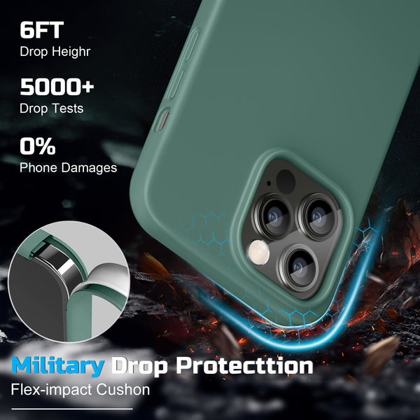 DTTO Compatible with iPhone 14 Pro Max Case, Ultra Slim Soft Premium Liquid Silicone [Military Grade Drop Protection] Full-Body Protective Bumper Phone Case for iPhone 14 Pro Max 6.7"(2022)- Orange