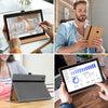 DTTO for Samsung Galaxy Tab A8 10.5 inch Case 2022, Premium Leather Business Folio Stand Cover with Built-in Hand Strap for Samsung Galaxy Tab A8 10.5’’ 2022 Model [SM-X200/X205/X207], Black