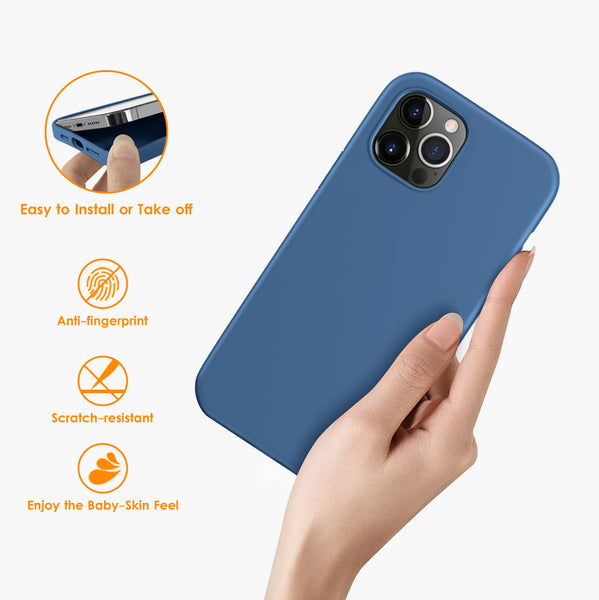 DTTO Compatible with iPhone 12/12 Pro Case,Shockproof Silicone [Romance Series] Cover [Enhanced Camera and Screen Protection] with Honeycomb Grid Cushion for iPhone 12 6.1” 2020,Midnight Green