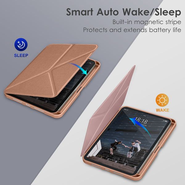 DTTO Case for iPad Mini 6th Gen 8.3 Inch 2021 with Pencil Holder, Multi - Angle Magnetic Standing Cover with TPU Back Shell [Auto Wake/Sleep], Black