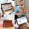 DTTO for Samsung Galaxy Tab A8 10.5 inch Case 2022, Premium Leather Business Folio Stand Cover with Built-in Hand Strap for Samsung Galaxy Tab A8 10.5’’ 2022 Model [SM-X200/X205/X207], Black