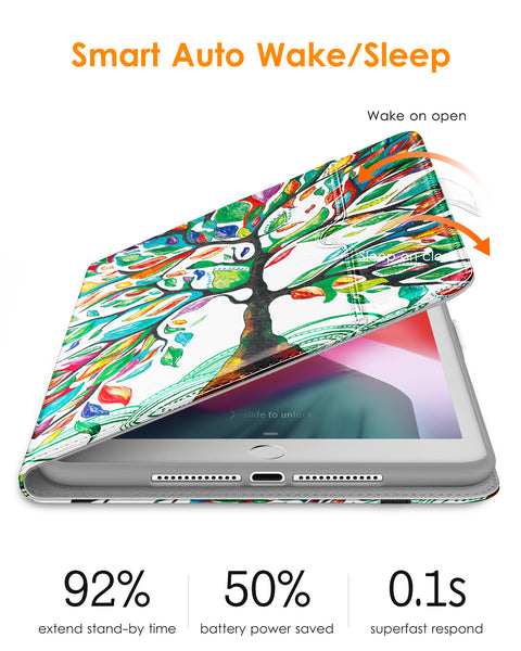 DTTO for iPad 9.7 Inch 5th/6th Generation 2018/2017 Case with Apple Pencil Holder, Premium Leather Folio Stand Cover Case for Apple iPad 9.7 inch, Also Fit iPad Pro 9.7/Air 2/Air - Black