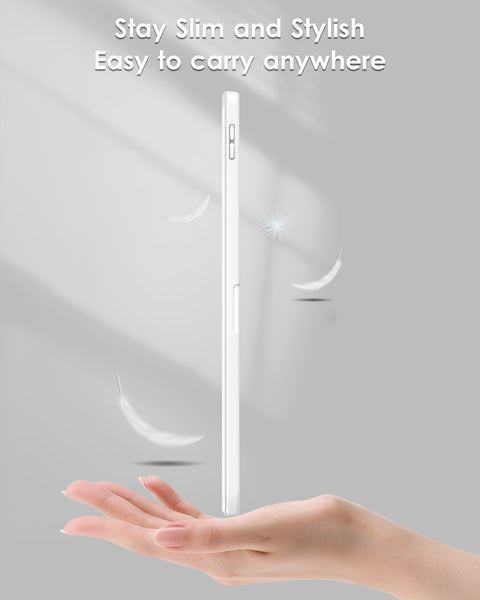 DTTO iPad 10th Generation Case 10.9 Inch 2022, Slim Tri-fold Stand Soft TPU Back with Pencil Holder for iPad 10 Case - Support Touch ID, Auto Sleep/Wake, and Honeycomb Grid Cushion, Black