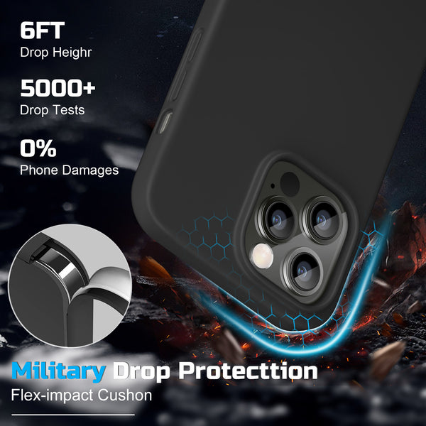 DTTO Compatible with iPhone 14 Pro Max Case, Ultra Slim Soft Premium Liquid Silicone [Military Grade Drop Protection] Full-Body Protective Bumper Phone Case for iPhone 14 Pro Max 6.7"(2022)- Orange