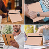 DTTO iPad Air 5th Generation Case (2022) / iPad Air 4th Generation Case (2020) 10.9 Inch, Premium Leather Business Folio Stand Cover with Pencil Holder [2nd Pencil Charging] for iPad Air 5/4, Brown