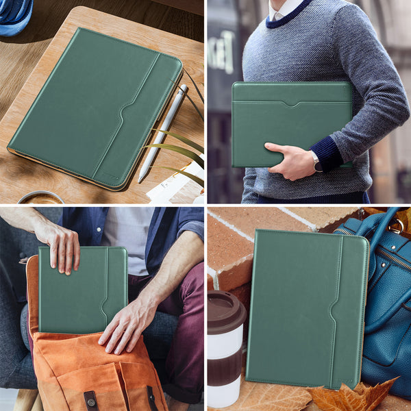 DTTO iPad Pro 12.9 6th / 5th / 4th / 3rd Generation Case 2022/2021/2020/2018, Premium Leather Folio Stand Cover with Built-in Apple Pencil Holder -Auto Wake/Sleep and Multi Viewing Angles,Brown