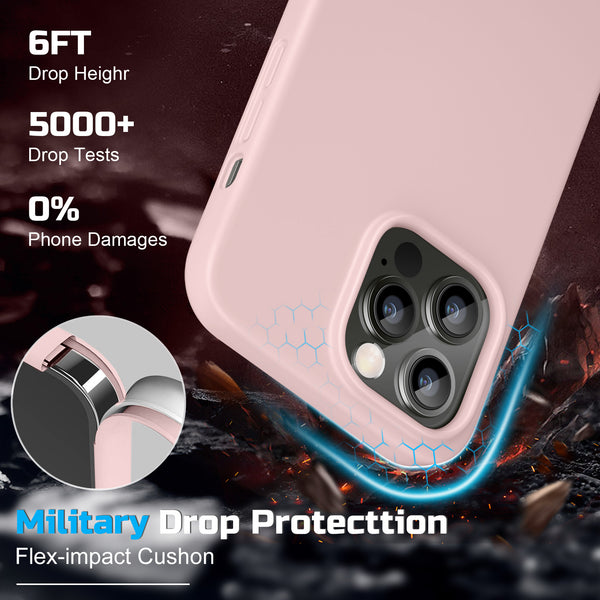 DTTO Compatible with iPhone 14 Pro Max Case, Ultra Slim Soft Premium Liquid Silicone [Military Grade Drop Protection] Full-Body Protective Bumper Phone Case for iPhone 14 Pro Max 6.7"(2022)- Orange