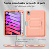 DTTO Shockproof Case for iPad Mini 6 2021, Dual Layer Full Body Tough Rugged Stand Cover Case, Built-in Screen Protector and Pencil Holder for iPad Mini 6 8.3 inch 2021 Release, Deep Black