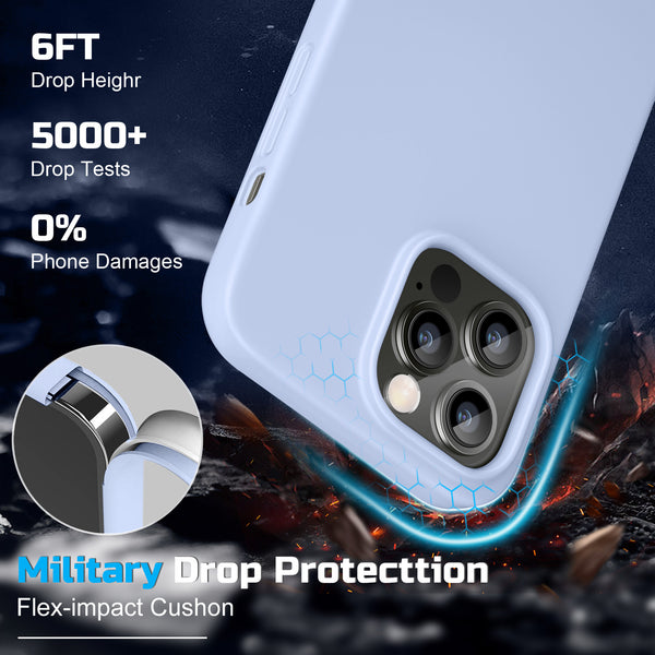 DTTO Compatible with iPhone 14 Pro Max Case, Ultra Slim Soft Premium Liquid Silicone [Military Grade Drop Protection] Full-Body Protective Bumper Phone Case for iPhone 14 Pro Max 6.7"(2022)- Orange