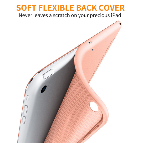 iPad Mini Case for iPad Mini 3/2 / 1, DTTO Ultra Slim Lightweight Smart Case Trifold Cover Stand with Flexible Soft TPU Back Cover for iPad Apple Mini, Mini 2, Mini 3 [Auto Sleep/Wake],NavyBlue